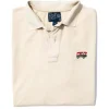 Jeep® x KJP Classic Wagoneer Pique Polo Shirt in Tan