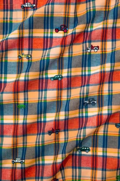 Jeep® x KJP Embroidered Madras Drawstring Shorts- Men's