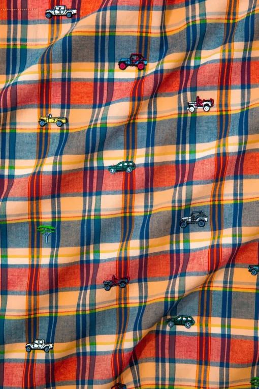 Jeep® x KJP Embroidered Madras Drawstring Shorts- Men's