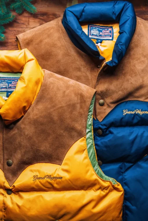 Jeep® x KJP Grand Wagoneer Puffer Vest in Tan