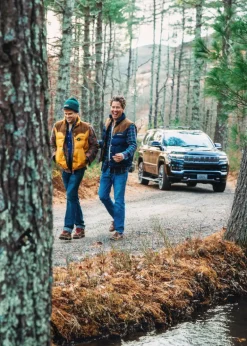 Jeep® x KJP Grand Wagoneer Puffer Vest in Tan