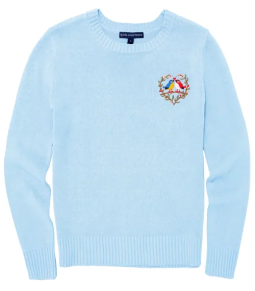 Lovebirds Embroidered Sweater