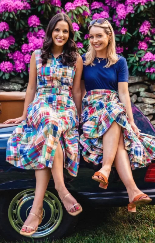 Montauk Patchwork Madras Shirtdress