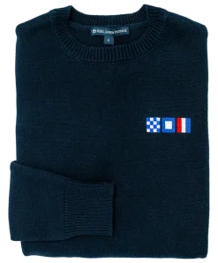 Nautical Flag Monogram Sweater- Men's