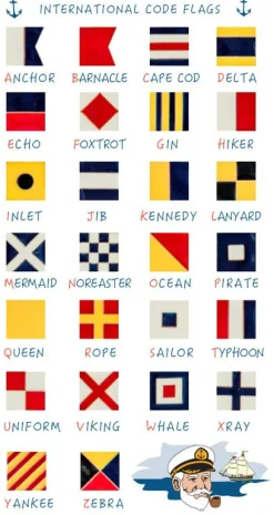 Nautical Flag Monogram Sweater- Men's