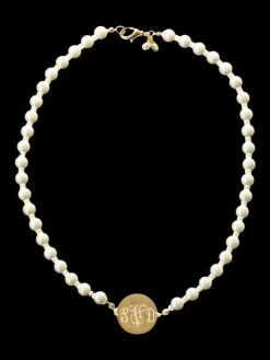 Pearl Monogram Necklace