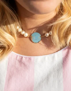 Pearl Monogram Necklace