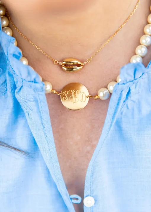 Pearl Monogram Necklace