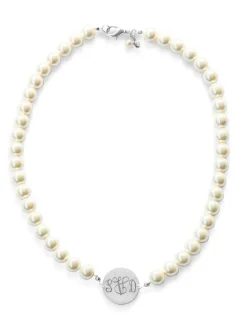 Pearl Monogram Necklace