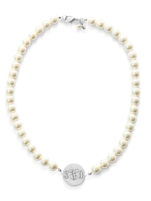 Pearl Monogram Necklace
