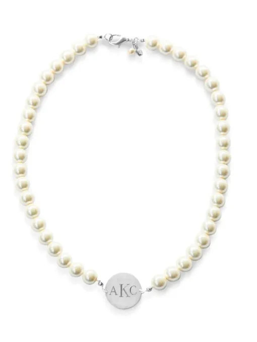 Pearl Monogram Necklace