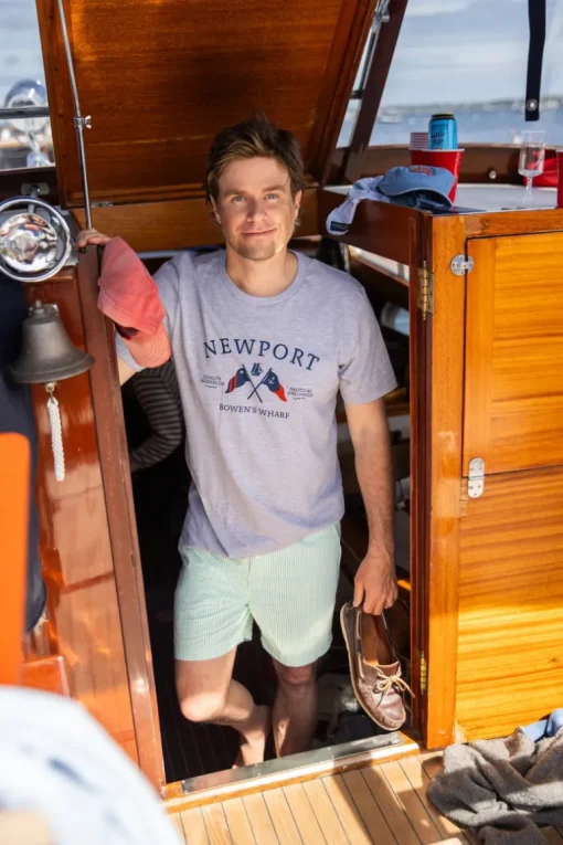 Seagrass Seersucker Drawstring Shorts