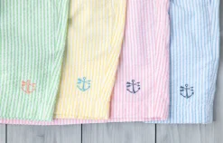 The Azure Seersucker Drawstring Shorts